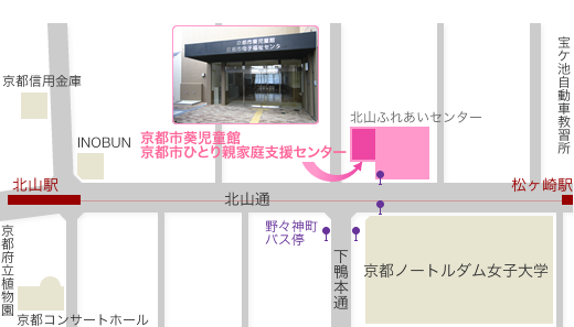 京都市ひとり親家庭福祉連合会 アクセスマップ
